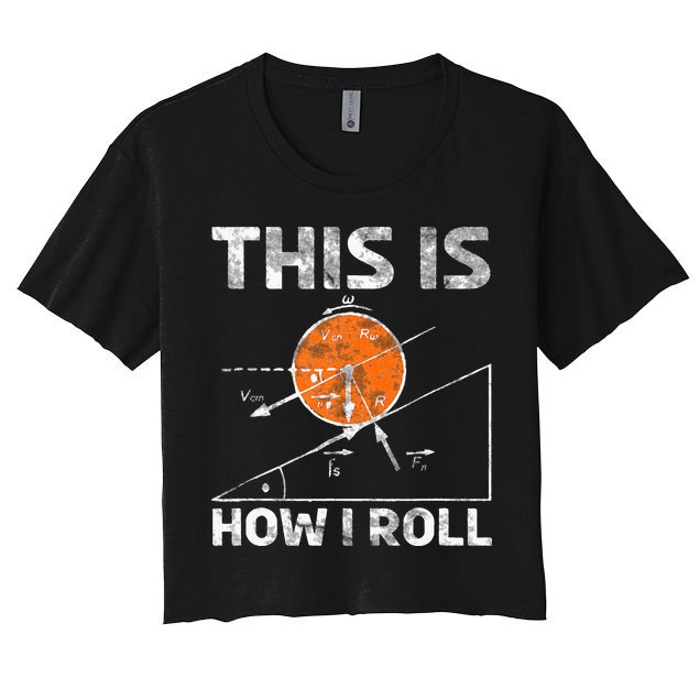 Funny Nerdy Physics Teachers Women's Crop Top Tee