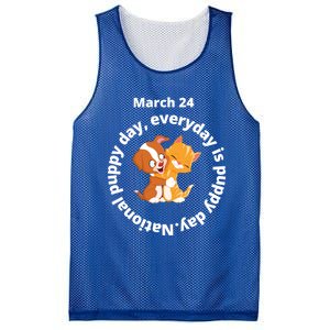 Fun National Puppy Day Great Gift It Begins With A Smiling Puppy Funny Gift Mesh Reversible Basketball Jersey Tank