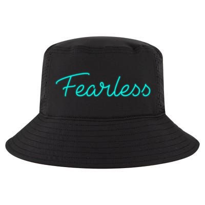 Fearless Neon Quote Cool Comfort Performance Bucket Hat