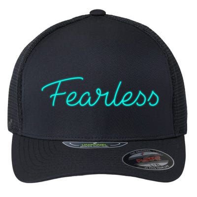 Fearless Neon Quote Flexfit Unipanel Trucker Cap