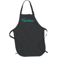 Fearless Neon Quote Full-Length Apron With Pockets