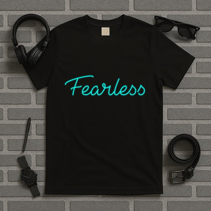 Fearless Neon Quote T-Shirt