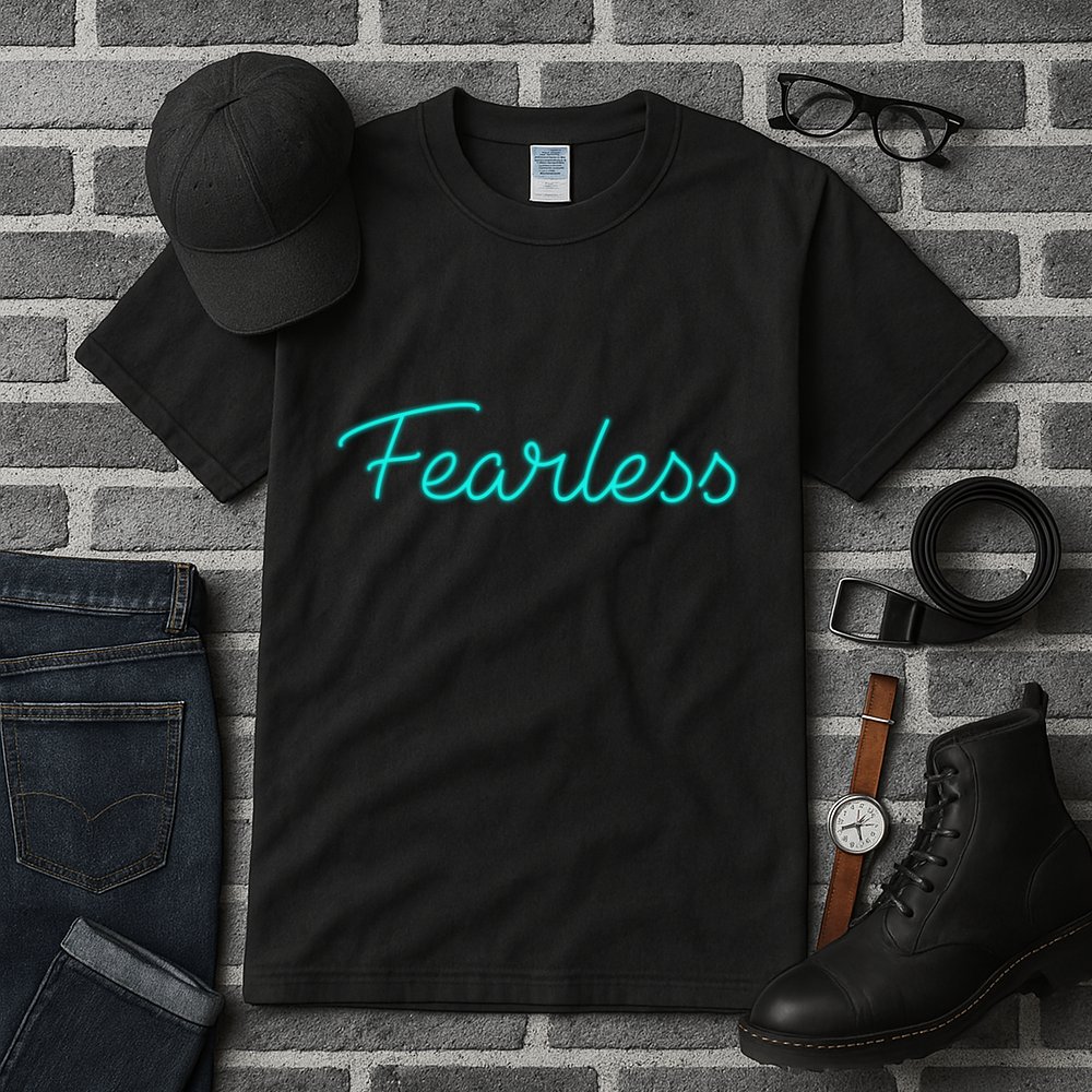 Fearless Neon Quote Tall T-Shirt