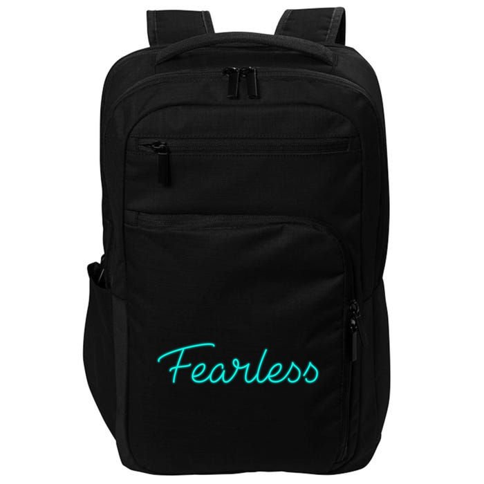 Fearless Neon Quote Impact Tech Backpack