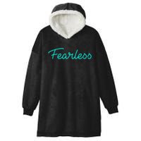 Fearless Neon Quote Hooded Wearable Blanket