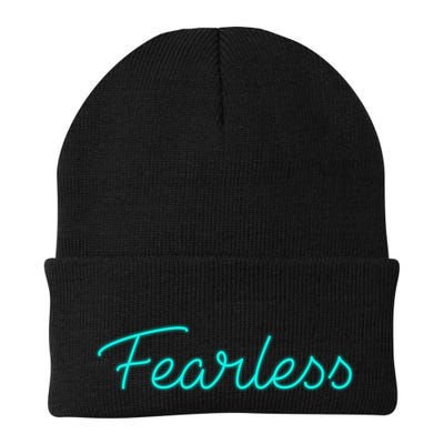 Fearless Neon Quote Beanie