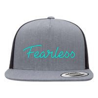 Fearless Neon Quote Flat Bill Trucker Hat