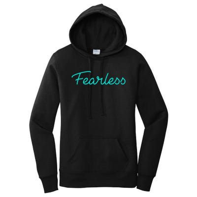 Fearless Neon Quote Women's Pullover Hoodie