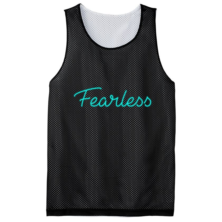 Fearless Neon Quote Mesh Reversible Basketball Jersey Tank