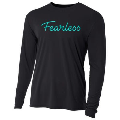 Fearless Neon Quote Cooling Performance Long Sleeve Crew