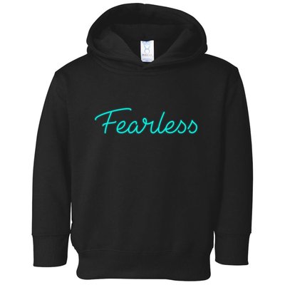 Fearless Neon Quote Toddler Hoodie