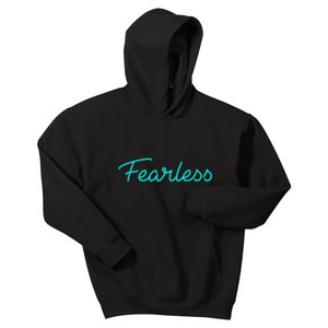 Fearless Neon Quote Kids Hoodie