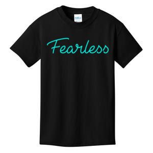 Fearless Neon Quote Kids T-Shirt