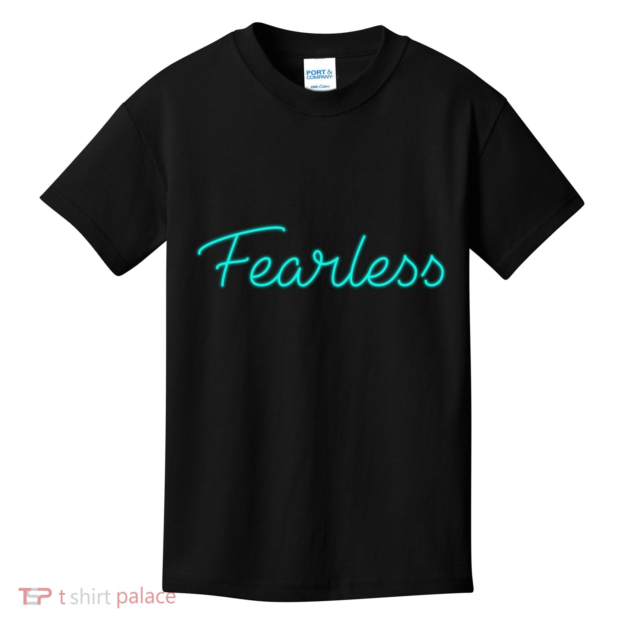 Fearless Neon Quote Kids T-Shirt