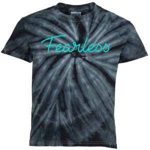 Fearless Neon Quote Kids Tie-Dye T-Shirt