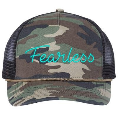 Fearless Neon Quote Retro Rope Trucker Hat Cap