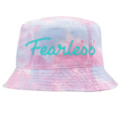 Fearless Neon Quote Tie-Dyed Bucket Hat