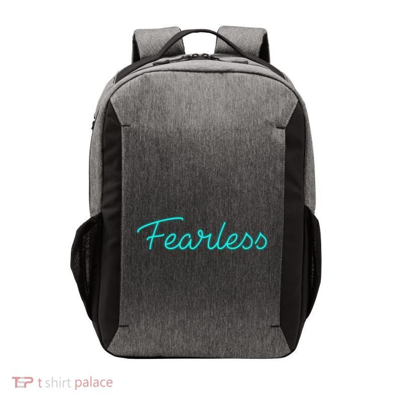 Fearless Neon Quote Vector Backpack