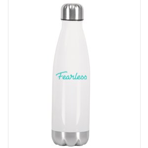 Fearless Neon Quote Stainless Steel Insulated Water Bottle