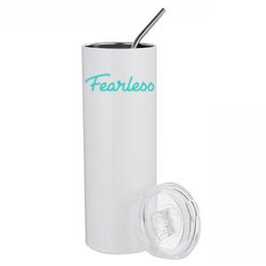 Fearless Neon Quote Stainless Steel Tumbler