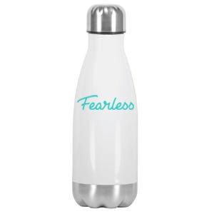 Fearless Neon Quote Stainless Steel Insulated Water Bottle