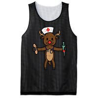 Festive Nurse Reindeer Holiday Humor for Nurses Mesh Reversible Basketball Jersey Tank