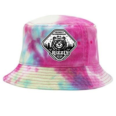 Funny Neighborhood Rizzly Bear Tie-Dyed Bucket Hat