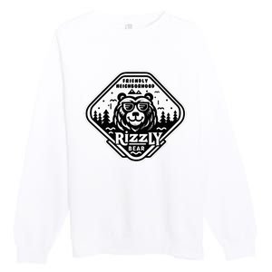 Funny Neighborhood Rizzly Bear Premium Crewneck Sweatshirt