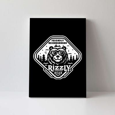 Funny Neighborhood Rizzly Bear Canvas