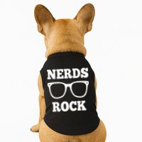 Funny Nerds Rock Gamer Geek Fun Cute Nerd Doggie Tank
