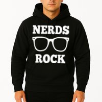 Funny Nerds Rock Gamer Geek Fun Cute Nerd Hoodie