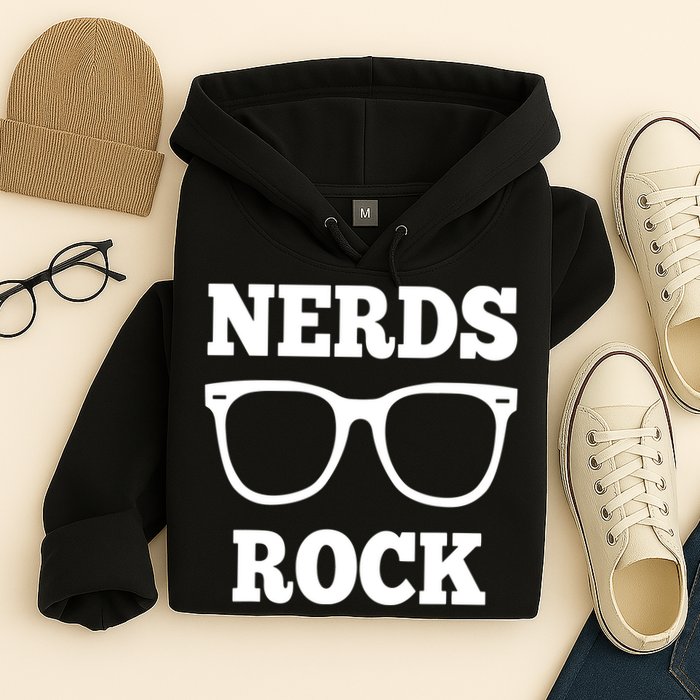 Funny Nerds Rock Gamer Geek Fun Cute Nerd Hoodie