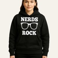 Funny Nerds Rock Gamer Geek Fun Cute Nerd Hoodie