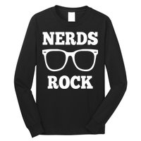 Funny Nerds Rock Gamer Geek Fun Cute Nerd Long Sleeve Shirt