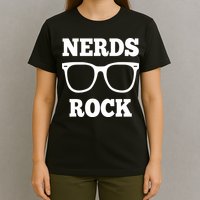 Funny Nerds Rock Gamer Geek Fun Cute Nerd T-Shirt