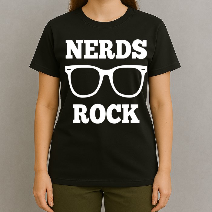 Funny Nerds Rock Gamer Geek Fun Cute Nerd T-Shirt