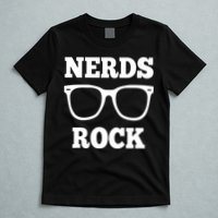 Funny Nerds Rock Gamer Geek Fun Cute Nerd T-Shirt
