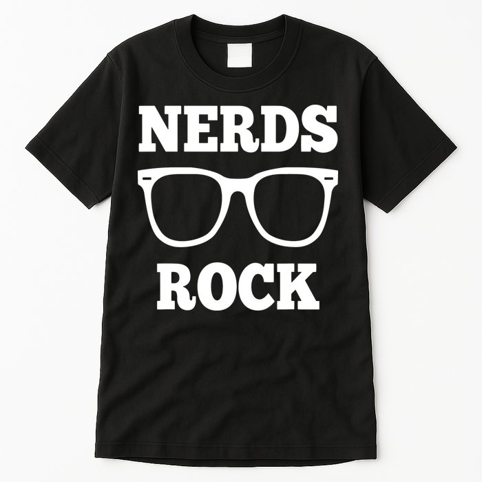 Funny Nerds Rock Gamer Geek Fun Cute Nerd Tall T-Shirt