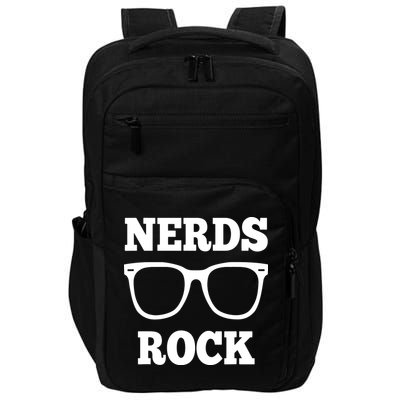 Funny Nerds Rock Gamer Geek Fun Cute Nerd Impact Tech Backpack