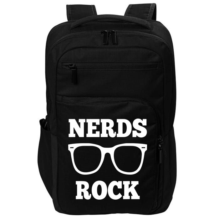 Funny Nerds Rock Gamer Geek Fun Cute Nerd Impact Tech Backpack
