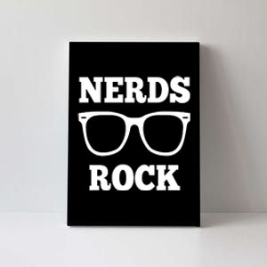 Funny Nerds Rock Gamer Geek Fun Cute Nerd Canvas