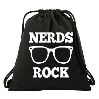 Funny Nerds Rock Gamer Geek Fun Cute Nerd Drawstring Bag