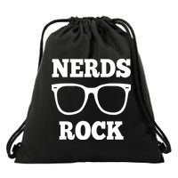 Funny Nerds Rock Gamer Geek Fun Cute Nerd Drawstring Bag