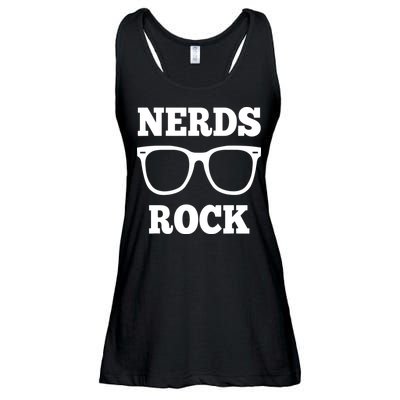 Funny Nerds Rock Gamer Geek Fun Cute Nerd Ladies Essential Flowy Tank