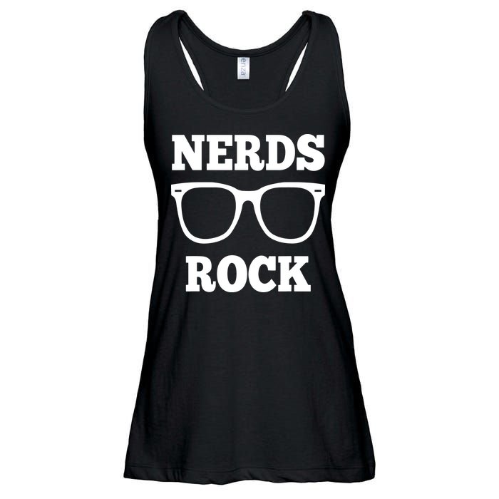 Funny Nerds Rock Gamer Geek Fun Cute Nerd Ladies Essential Flowy Tank