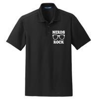 Funny Nerds Rock Gamer Geek Fun Cute Nerd Dry Zone Grid Polo