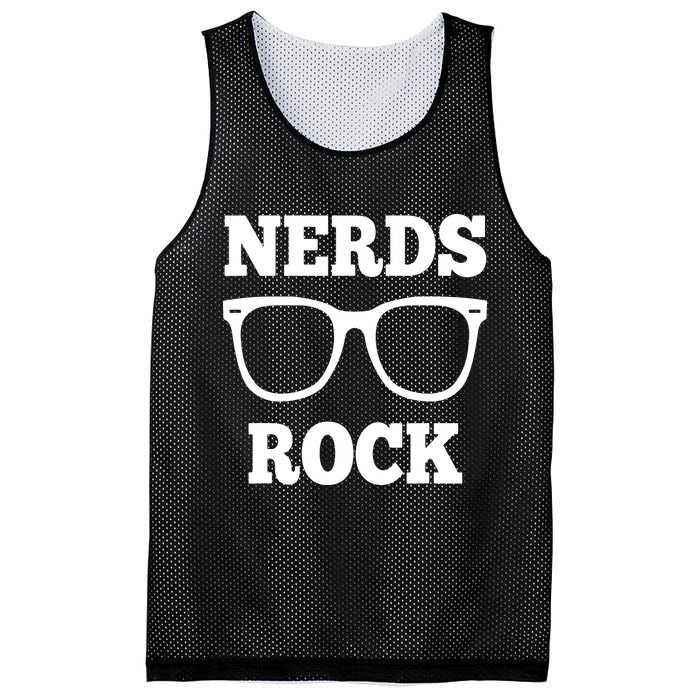 Funny Nerds Rock Gamer Geek Fun Cute Nerd Mesh Reversible Basketball Jersey Tank