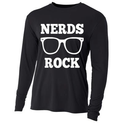Funny Nerds Rock Gamer Geek Fun Cute Nerd Cooling Performance Long Sleeve Crew