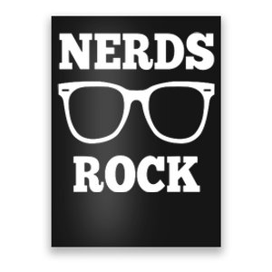 Funny Nerds Rock Gamer Geek Fun Cute Nerd Poster