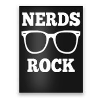 Funny Nerds Rock Gamer Geek Fun Cute Nerd Poster